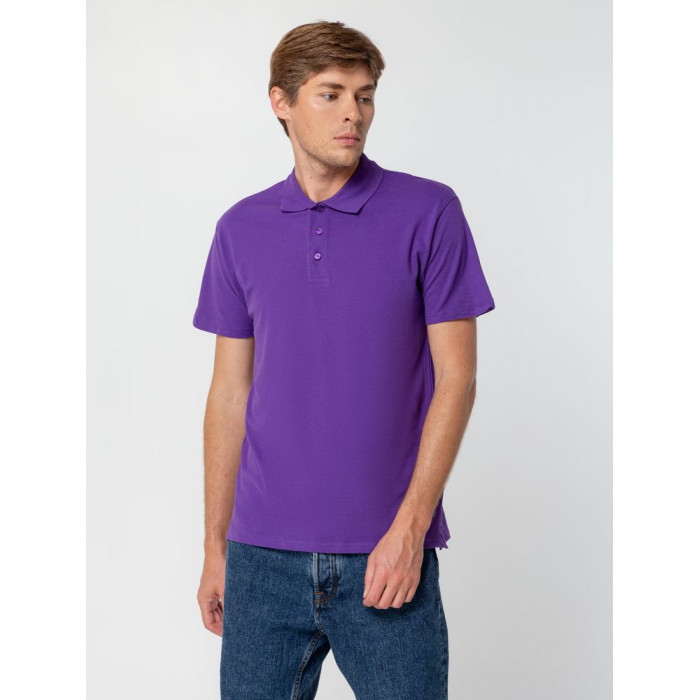 Рубашка поло мужская Summer 170 темно-фиолетовая, размер XXL