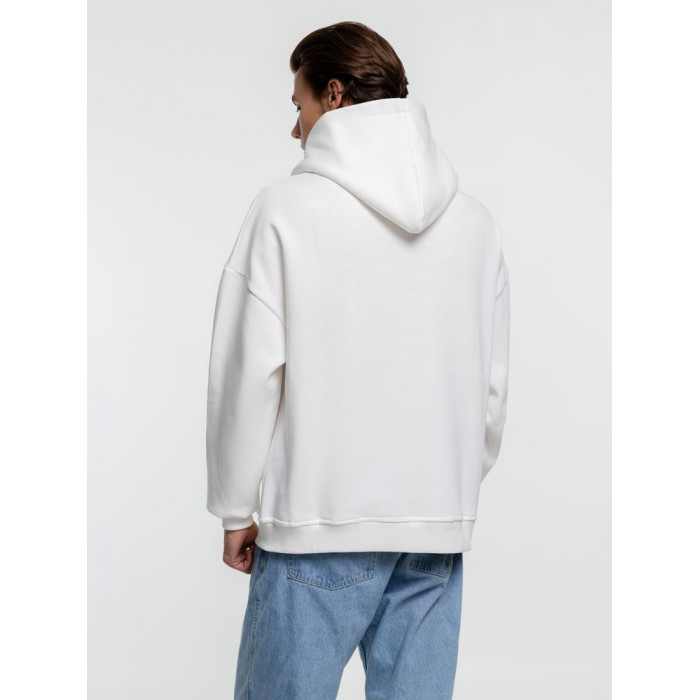 Худи оверсайз Kulonga Comfort Heavy, молочно-белое, размер XS/S