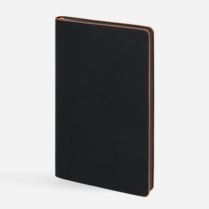 Ежедневник Trait, недатированный, черный с оранжевым