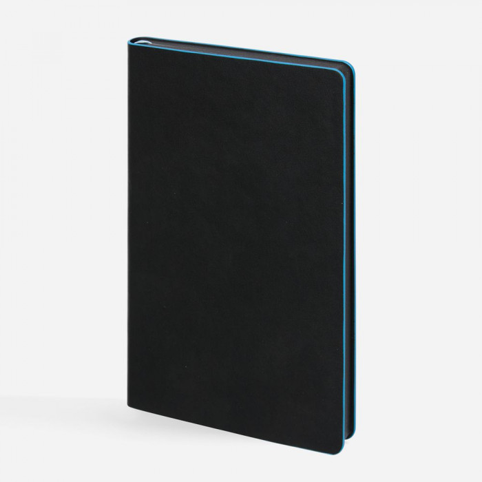 Ежедневник Trait, недатированный, черный с голубым