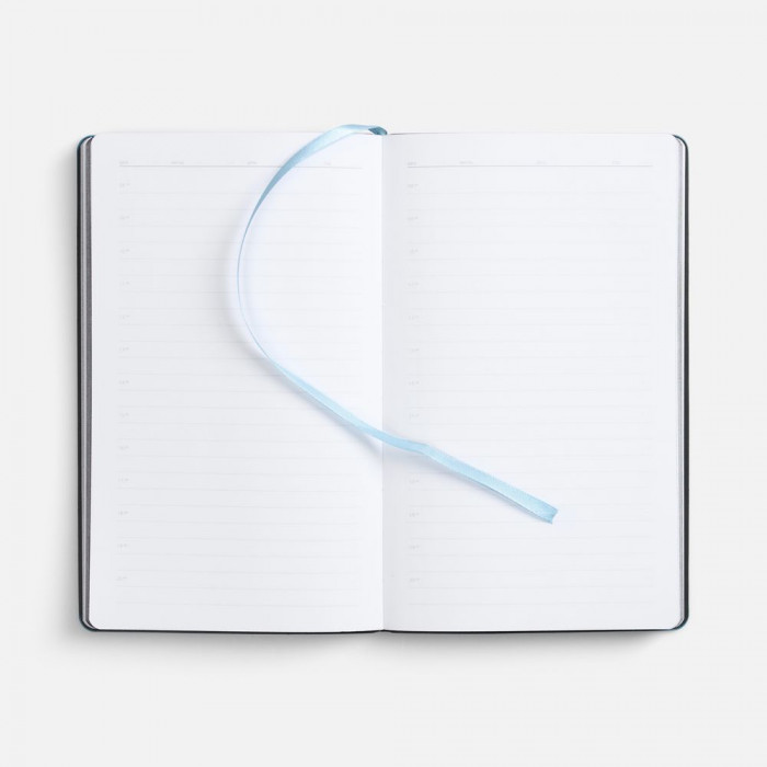 Ежедневник Trait, недатированный, черный с голубым