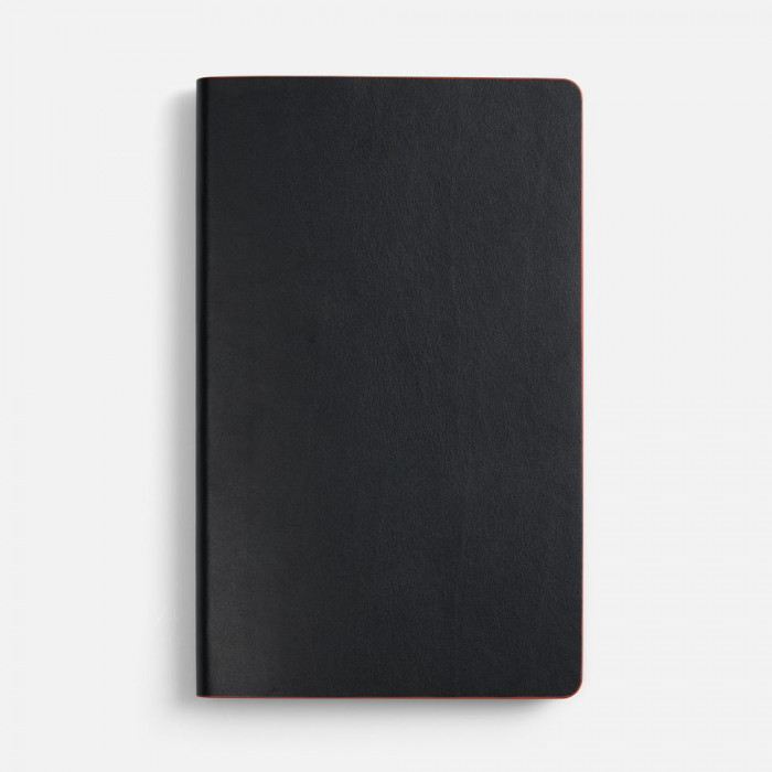 Ежедневник Trait, недатированный, черный с красным