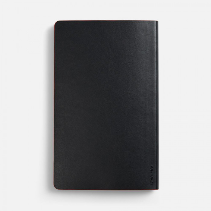 Ежедневник Trait, недатированный, черный с красным