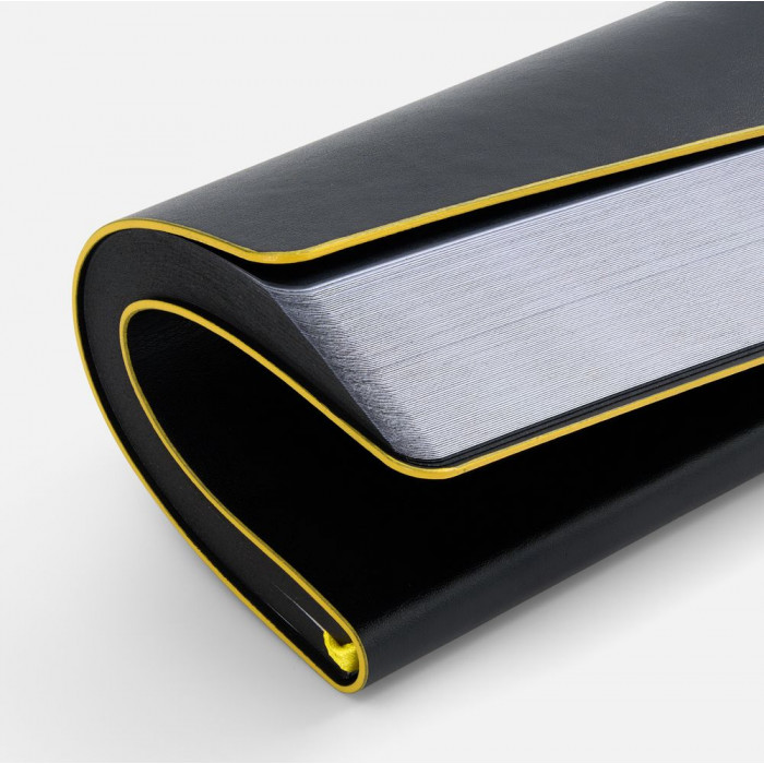 Ежедневник Trait, недатированный, черный с желтым