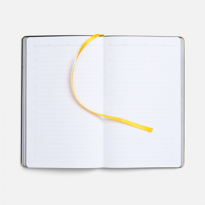 Ежедневник Trait, недатированный, черный с желтым