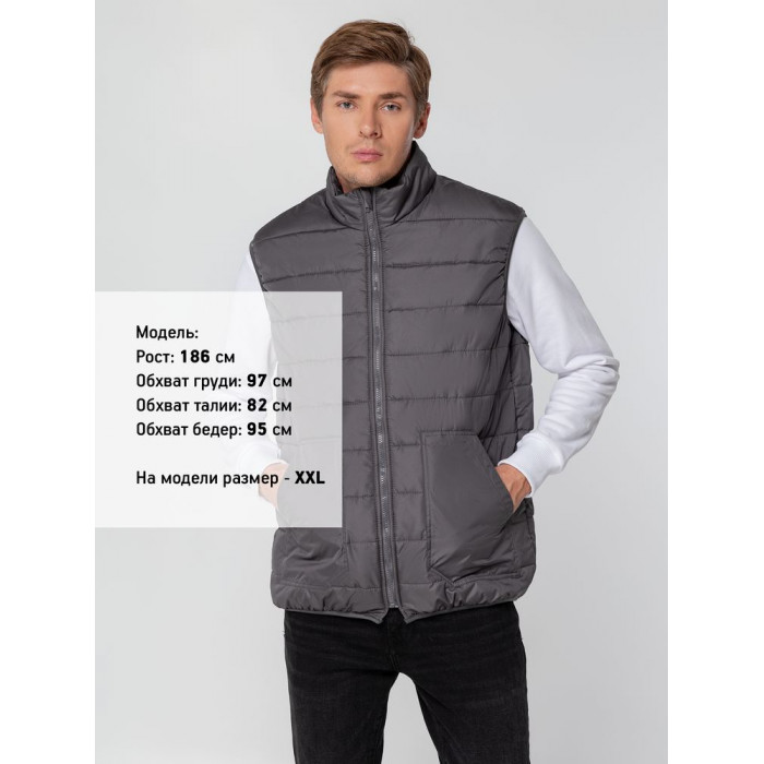 Жилет Leven, темно-серый (графит), размер 3XL
