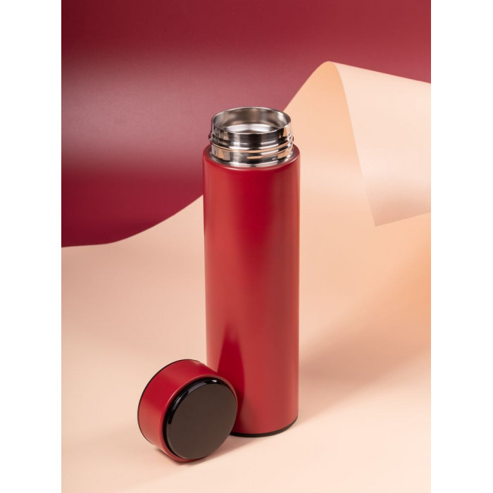 Смарт-бутылка с заменяемой батарейкой Long Therm, красная