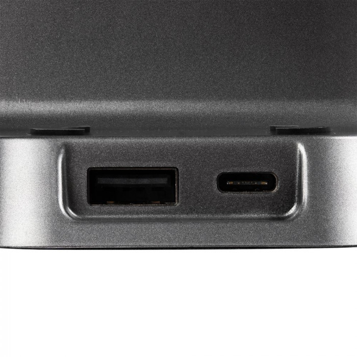 Зарядная станция с часами E-Store для смартфона, часов и наушников, черная