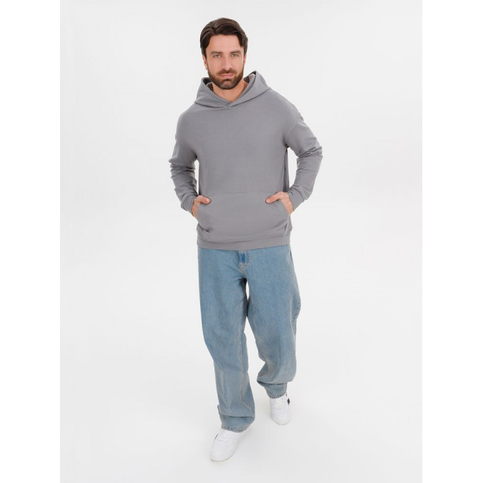 Худи оверсайз унисекс Outshine, серое, размер XL/2XL