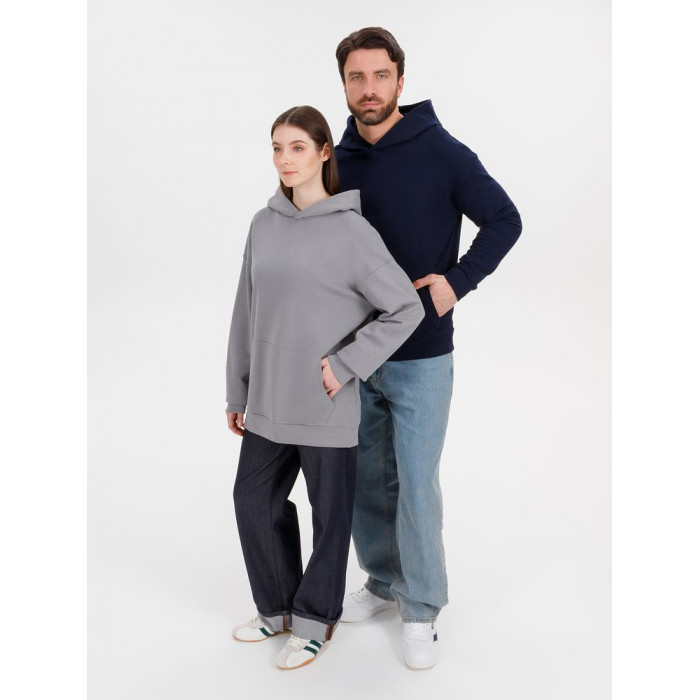 Худи оверсайз унисекс Outshine, темно-синее, размер XL/2XL