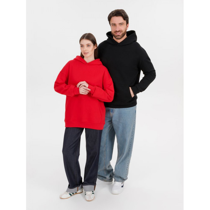 Худи оверсайз унисекс Outshine, красное, размер XL/2XL