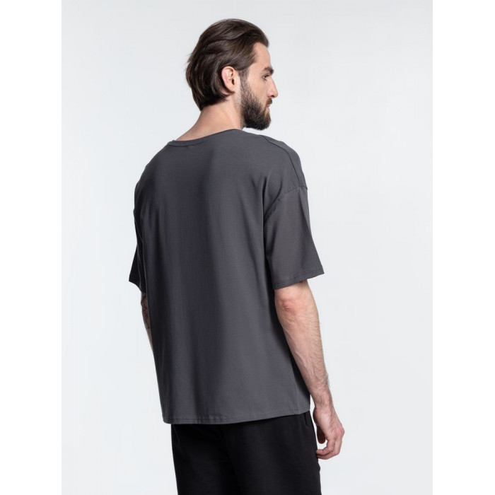 Футболка унисекс оверсайз Crosstown, темно-серая, размер XXL