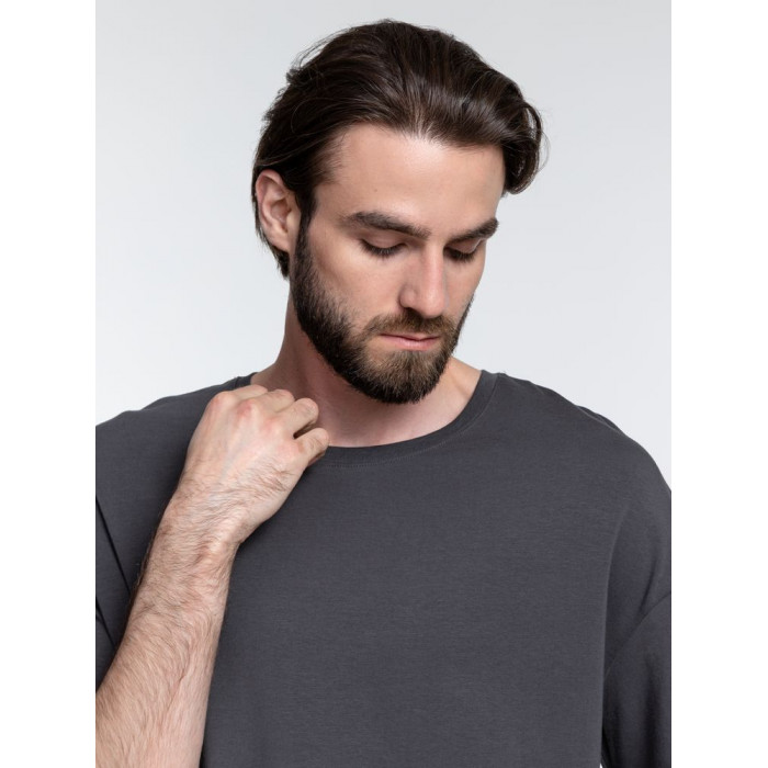 Футболка унисекс оверсайз Crosstown, темно-серая, размер XXL