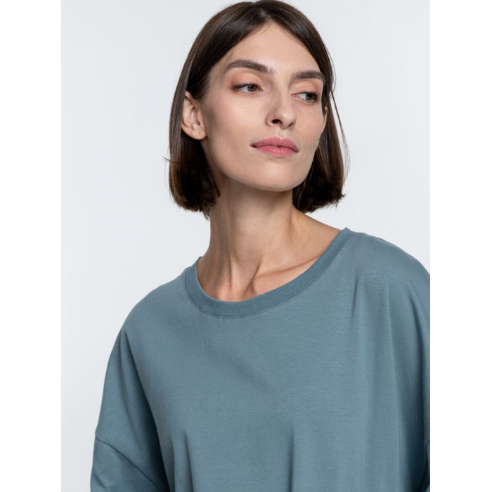 Футболка унисекс оверсайз Crosstown, серо-зеленая, размер XXL