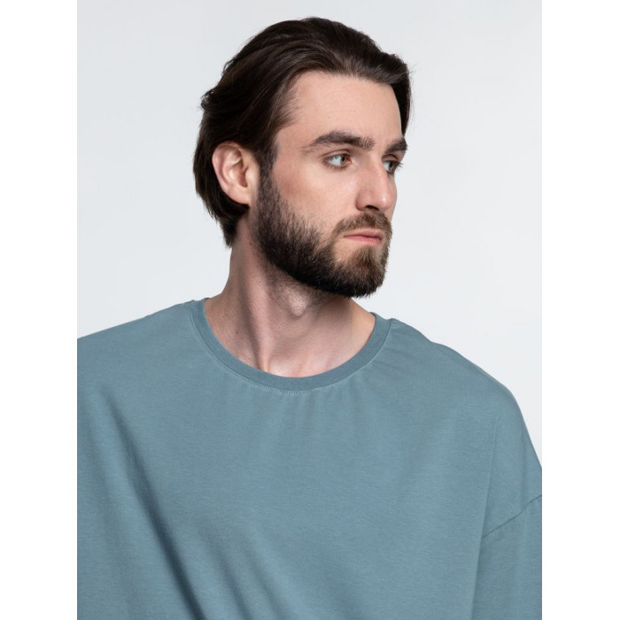 Футболка унисекс оверсайз Crosstown, серо-зеленая, размер XXL