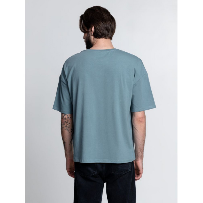 Футболка унисекс оверсайз Crosstown, серо-зеленая, размер XXL