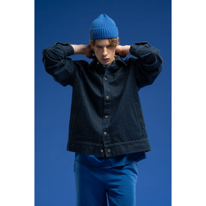 Куртка джинсовая O1, темно-синяя, размер M/L