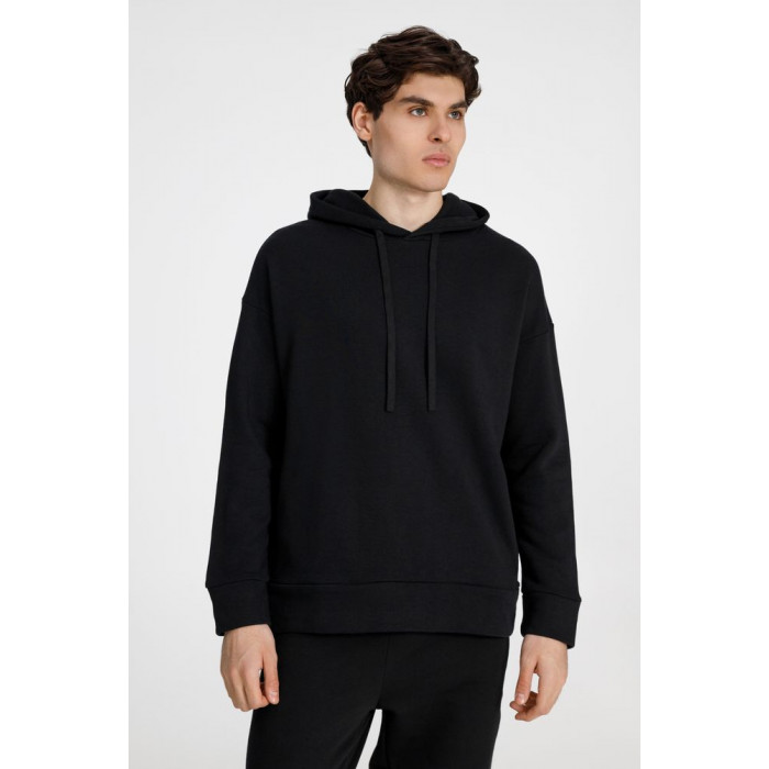 Худи унисекс H2, черное, размер XS/S