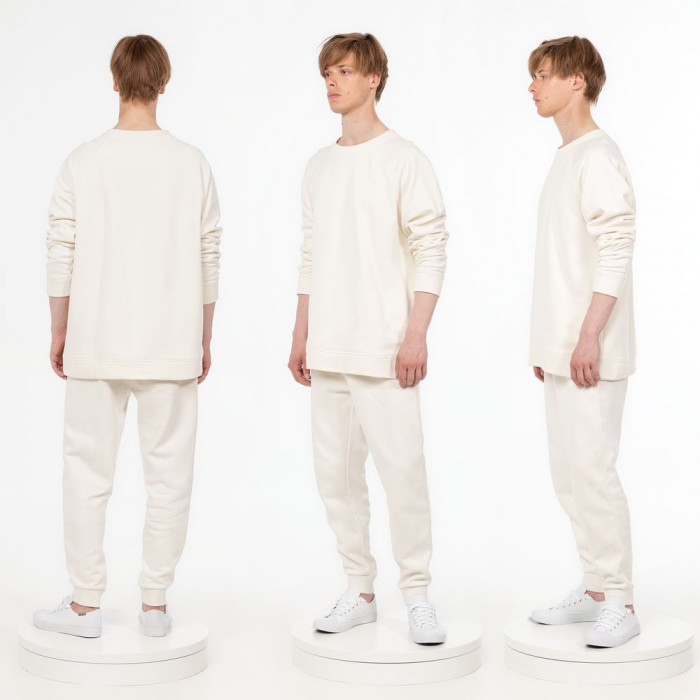 Свитшот унисекс S1, молочно-белый, размер XS/S