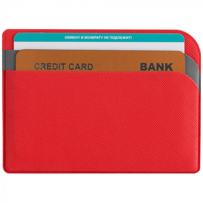 Чехол для карточек Dual, красный