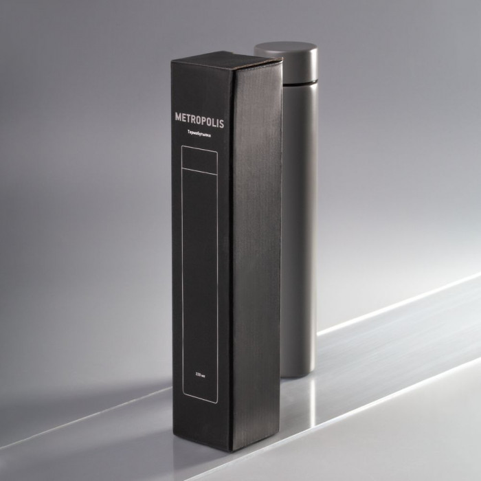 Термобутылка Metropolis, серая