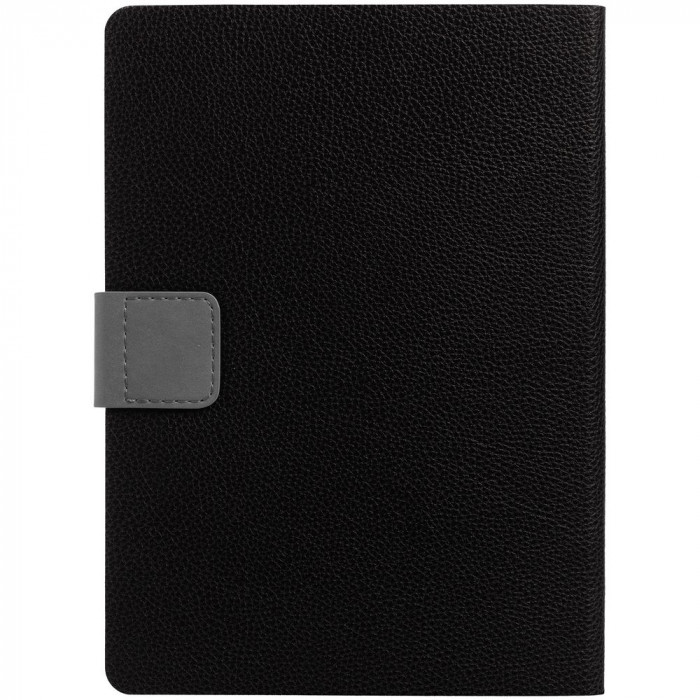 Ежедневник Boom, недатированный, черный с серым