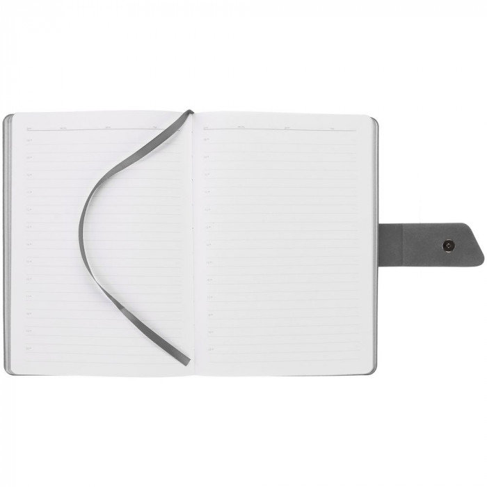 Ежедневник Boom, недатированный, черный с серым