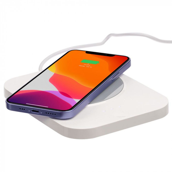 Кружка с подогревом и беспроводной зарядкой dualBase plus, белая