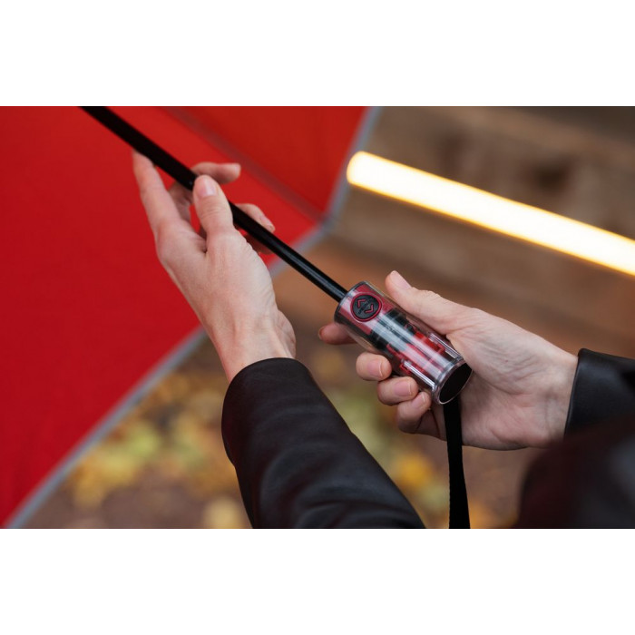 Зонт наоборот складной Futurum со светоотражающим кантом, красный