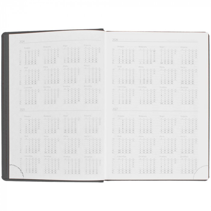 Ежедневник Mobile на заказ, недатированный, черно-красный