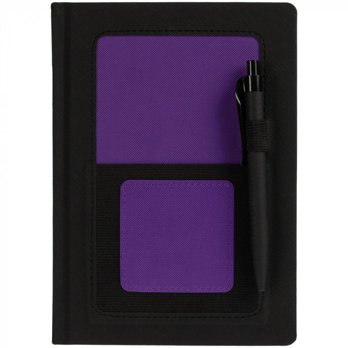 Ежедневник Mobile на заказ, недатированный, черно-фиолетовый