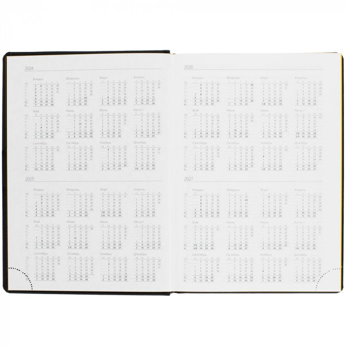 Ежедневник Mobile на заказ, недатированный, черно-желтый