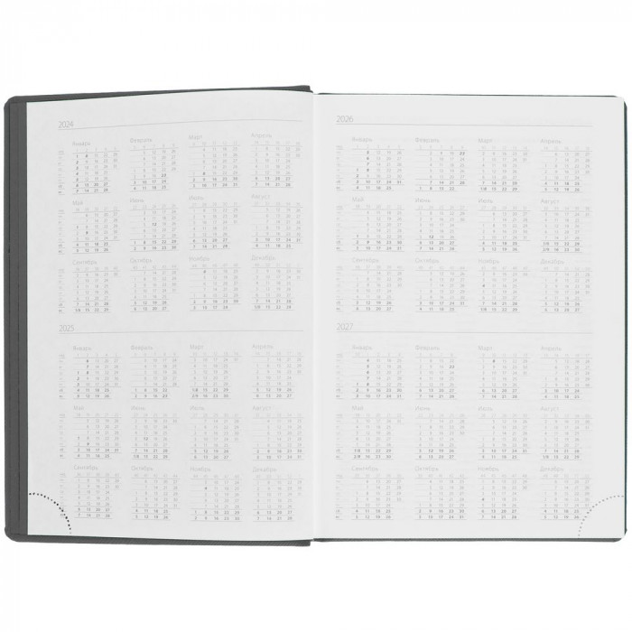 Ежедневник Mobile на заказ, недатированный, черно-зеленый