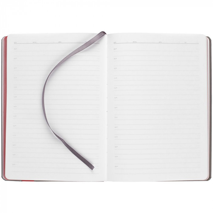 Ежедневник Rubikon на заказ, недатированный серо-красный