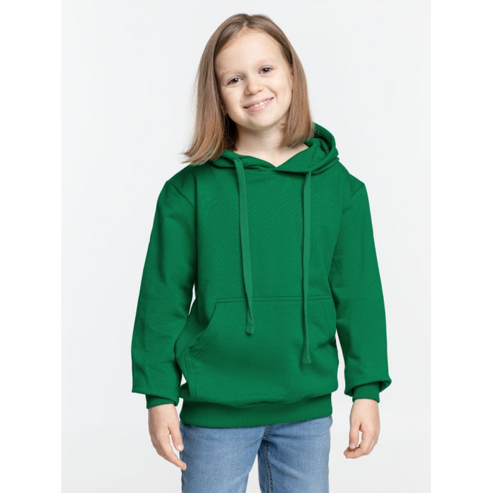 Худи детское Kirenga Kids 2.0, зеленое, 12 лет