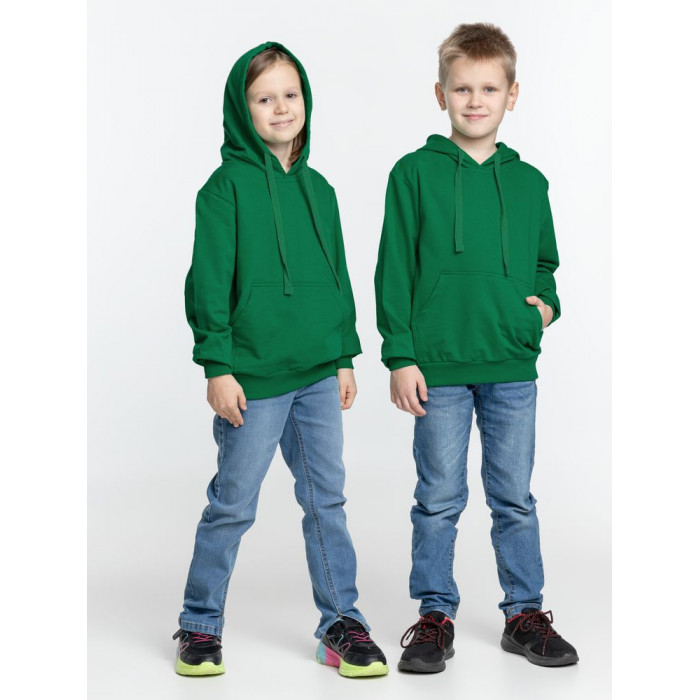 Худи детское Kirenga Kids 2.0, зеленое, 12 лет