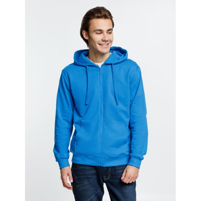 Толстовка на молнии с капюшоном Siverga 2.0, бирюзовая, размер 4XL