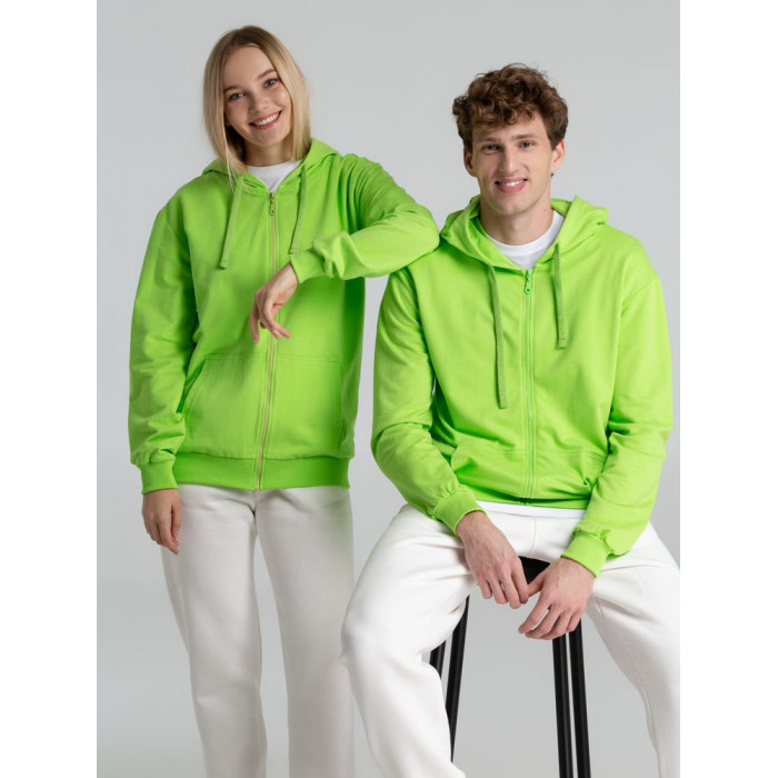 Толстовка на молнии с капюшоном Siverga 2.0, зеленое яблоко, размер 4XL