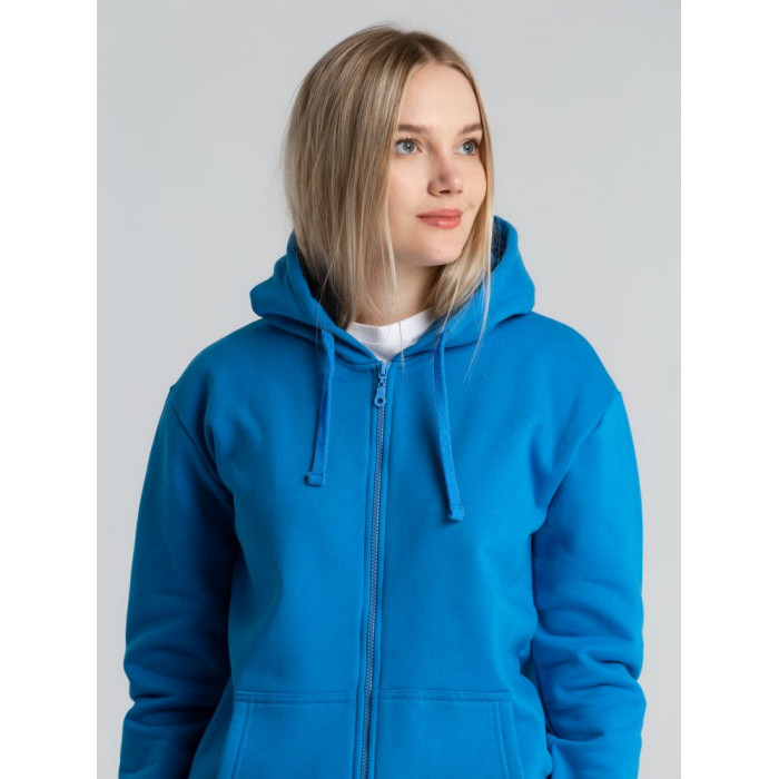 Толстовка на молнии с капюшоном Siverga Heavy 2.0, бирюзовая, размер 4XL