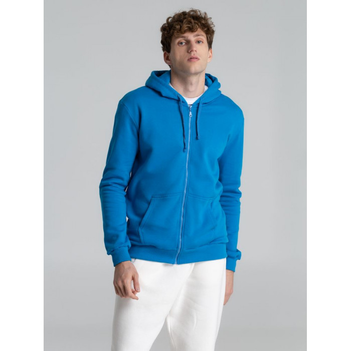 Толстовка на молнии с капюшоном Siverga Heavy 2.0, бирюзовая, размер 4XL
