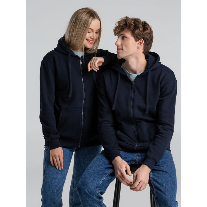 Толстовка на молнии с капюшоном Siverga Heavy 2.0, темно-синяя, размер 5XL