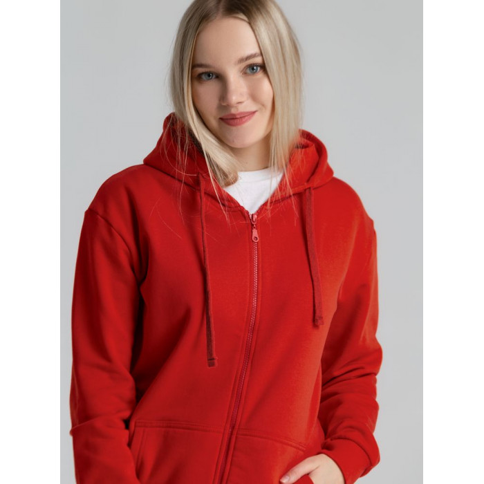 Толстовка на молнии с капюшоном Siverga Heavy 2.0, красная, размер 4XL
