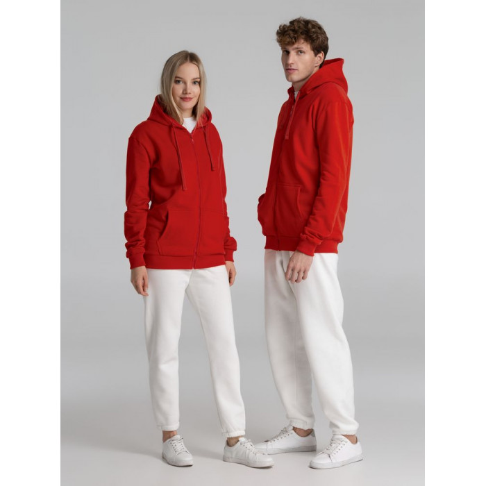 Толстовка на молнии с капюшоном Siverga Heavy 2.0, красная, размер 4XL