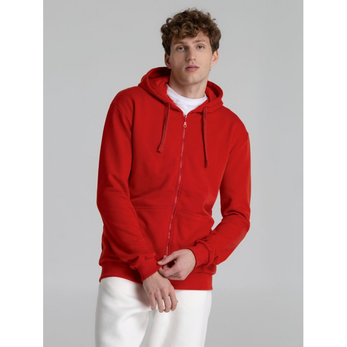 Толстовка на молнии с капюшоном Siverga Heavy 2.0, красная, размер 4XL