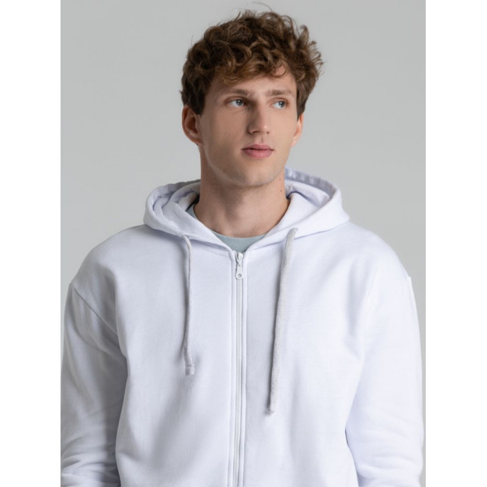 Толстовка на молнии с капюшоном Siverga Heavy 2.0, белая, размер 5XL