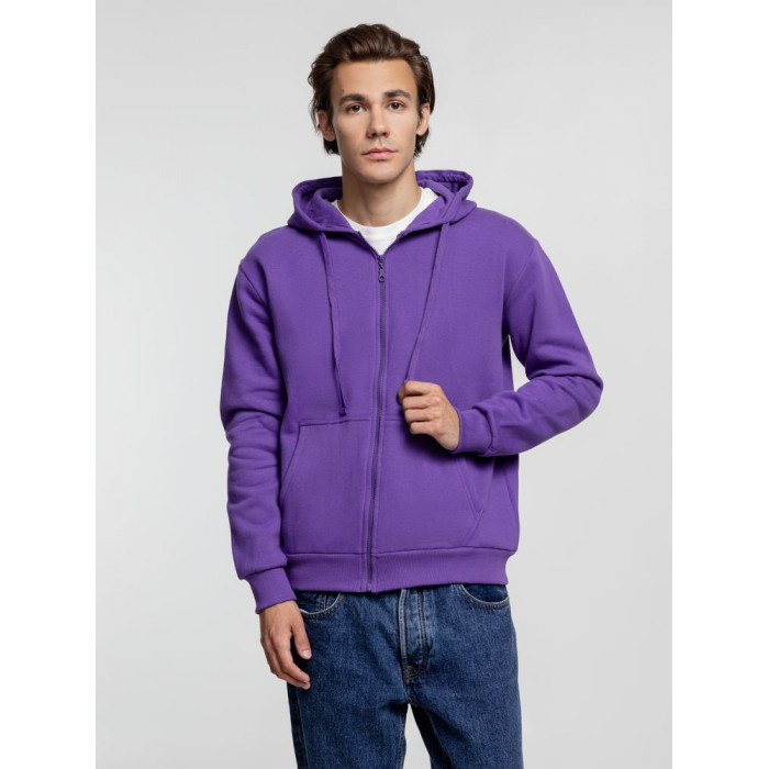 Толстовка на молнии с капюшоном Siverga Heavy 2.0, фиолетовая, размер 4XL