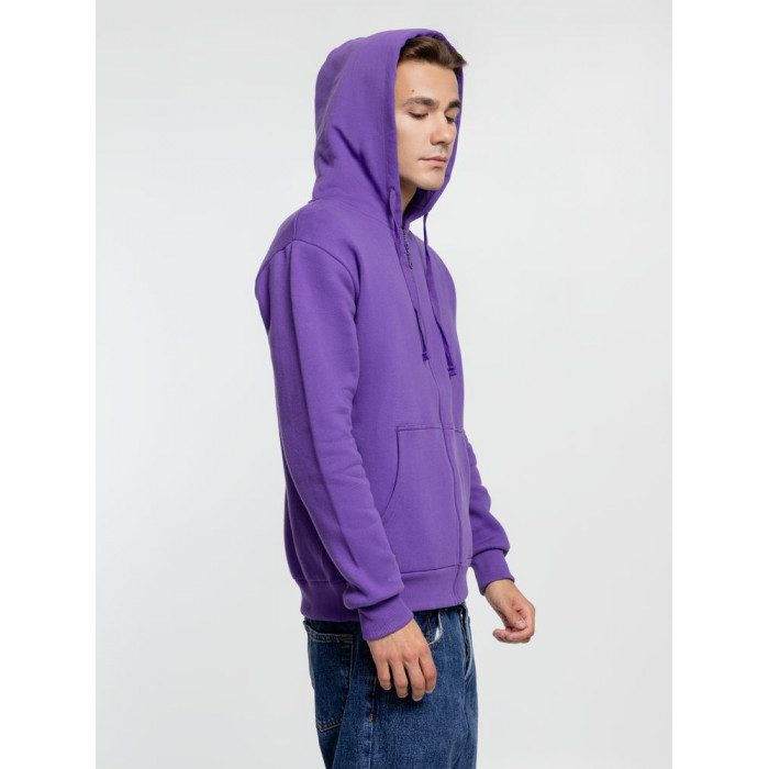 Толстовка на молнии с капюшоном Siverga Heavy 2.0, фиолетовая, размер 4XL