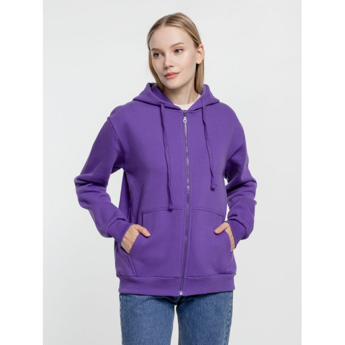 Толстовка на молнии с капюшоном Siverga Heavy 2.0, фиолетовая, размер 4XL