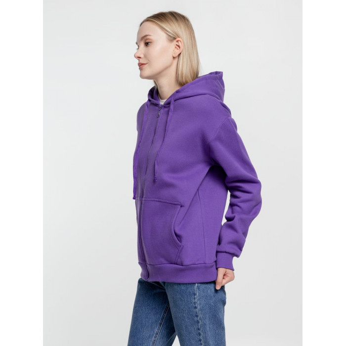 Толстовка на молнии с капюшоном Siverga Heavy 2.0, фиолетовая, размер 4XL