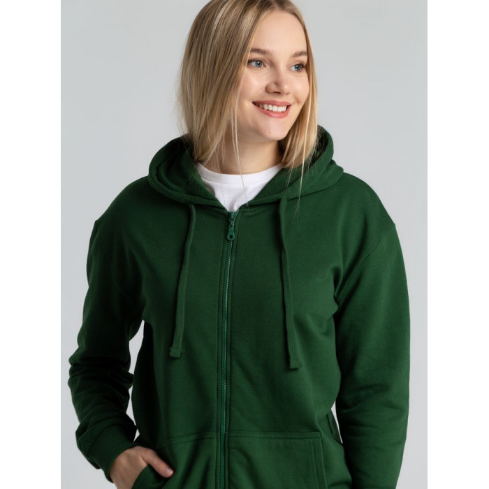 Толстовка на молнии с капюшоном Siverga Heavy 2.0, темно-зеленая, размер 4XL